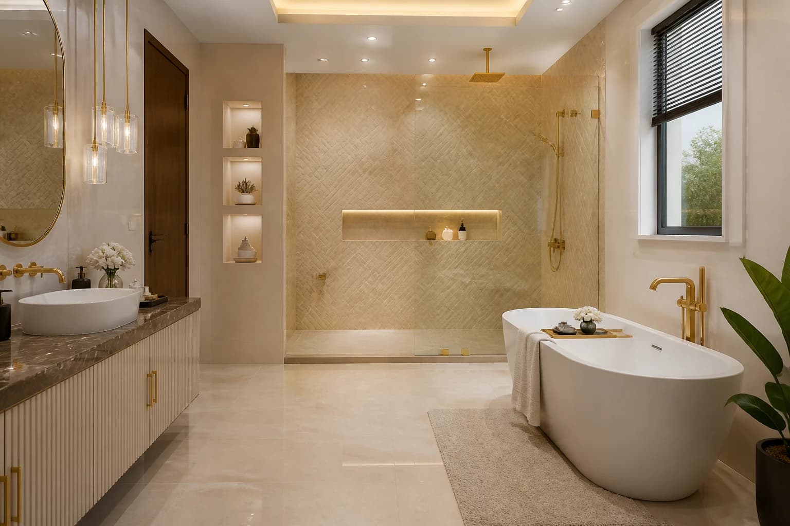 Full luxury master bathroom Lahore villa