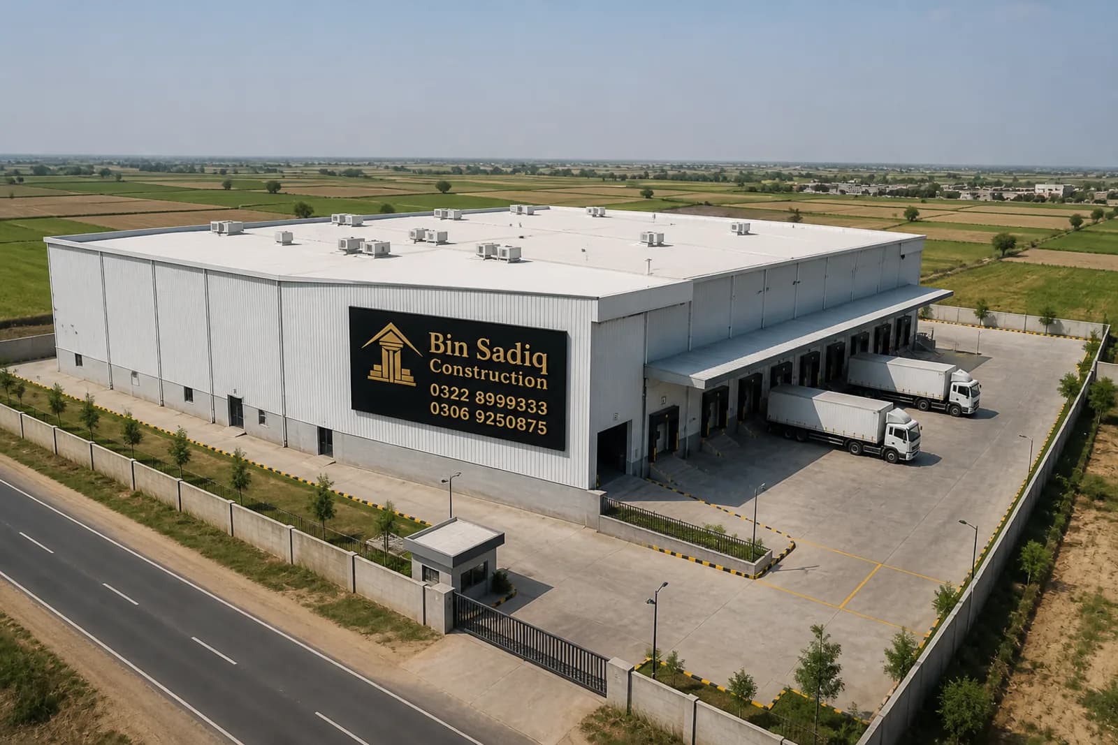 Drone cold storage Lahore industrial site Bin Sadiq