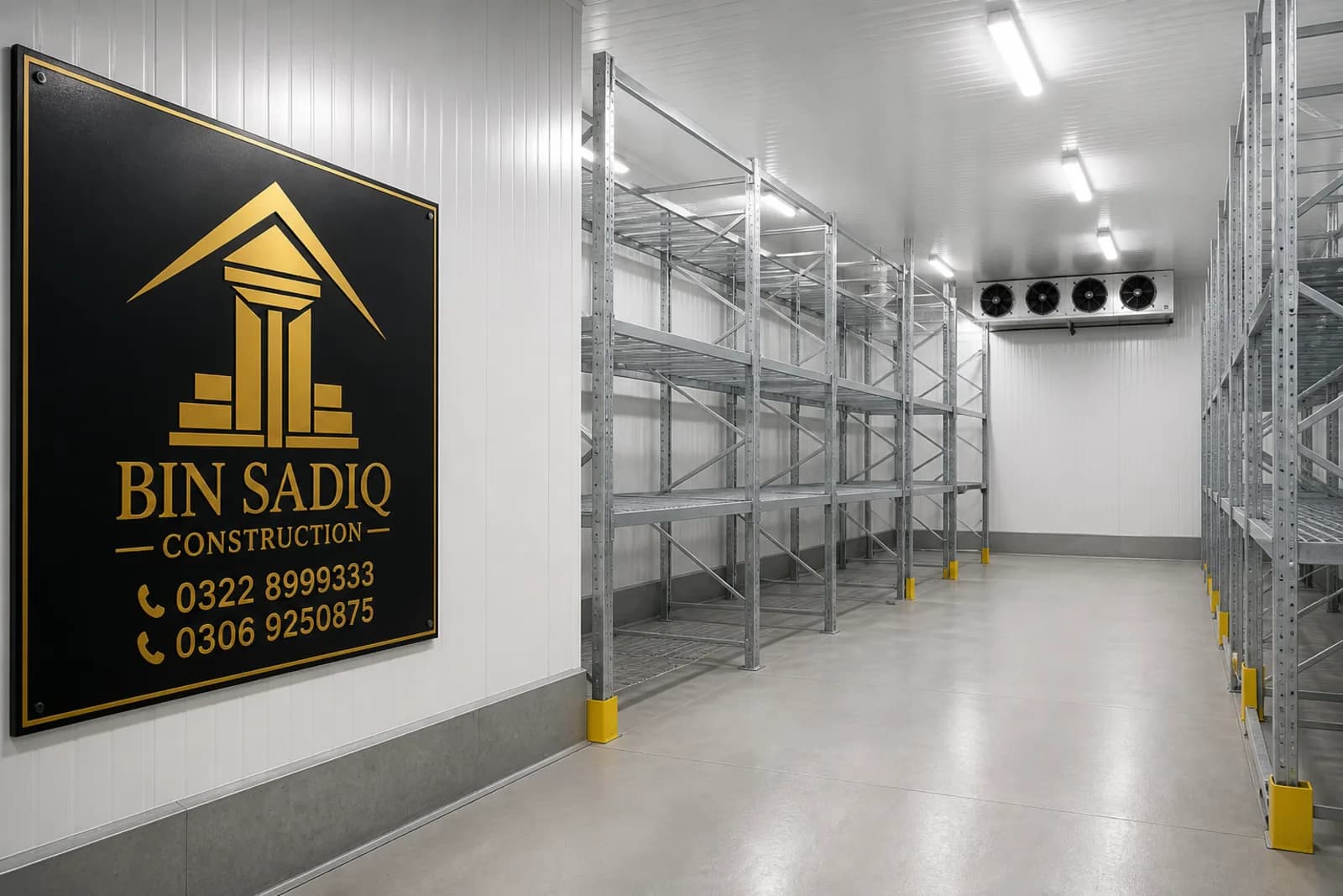 Cold room interior Lahore Bin Sadiq Construction