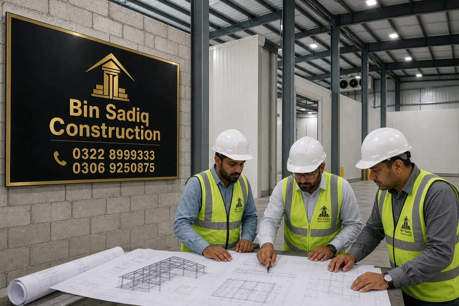 Engineering drawings cold store PEB Bin Sadiq Construction