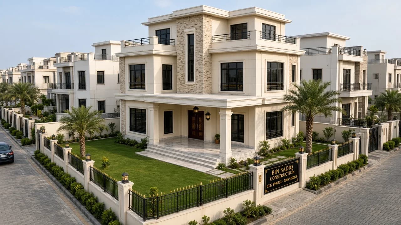 Finished 3-storey luxury house Al Kabir Town Lahore