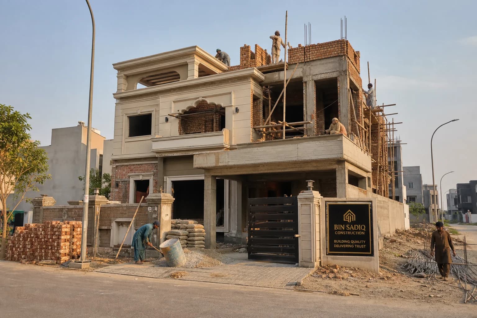 House Construction Company in Izmir Town Lahore — Building Contractor Pakistan — Bin Sadiq Construction Lahore