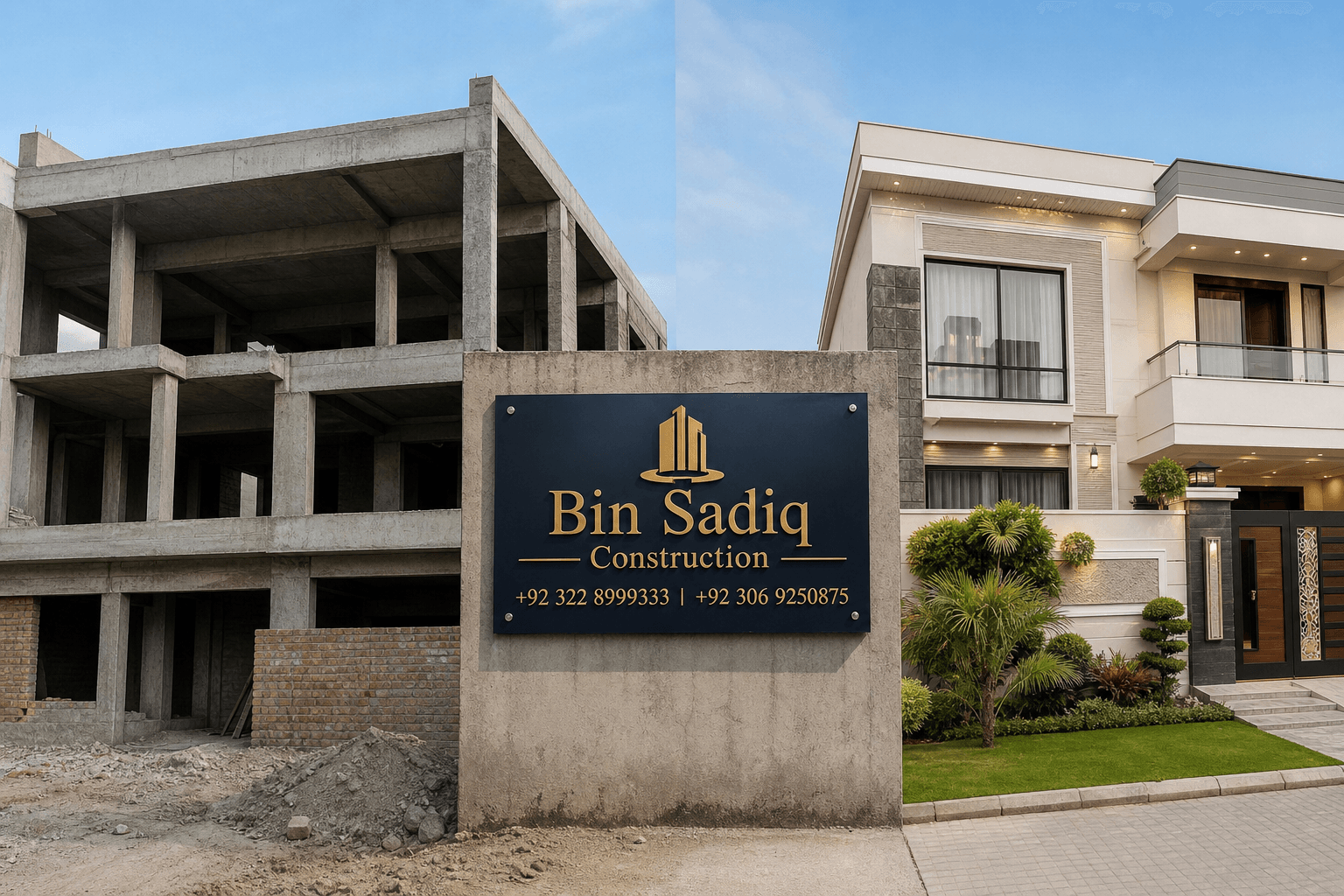 Grey Structure vs Turnkey in Lahore 2026 — Which Is Better? — Bin Sadiq Construction Lahore