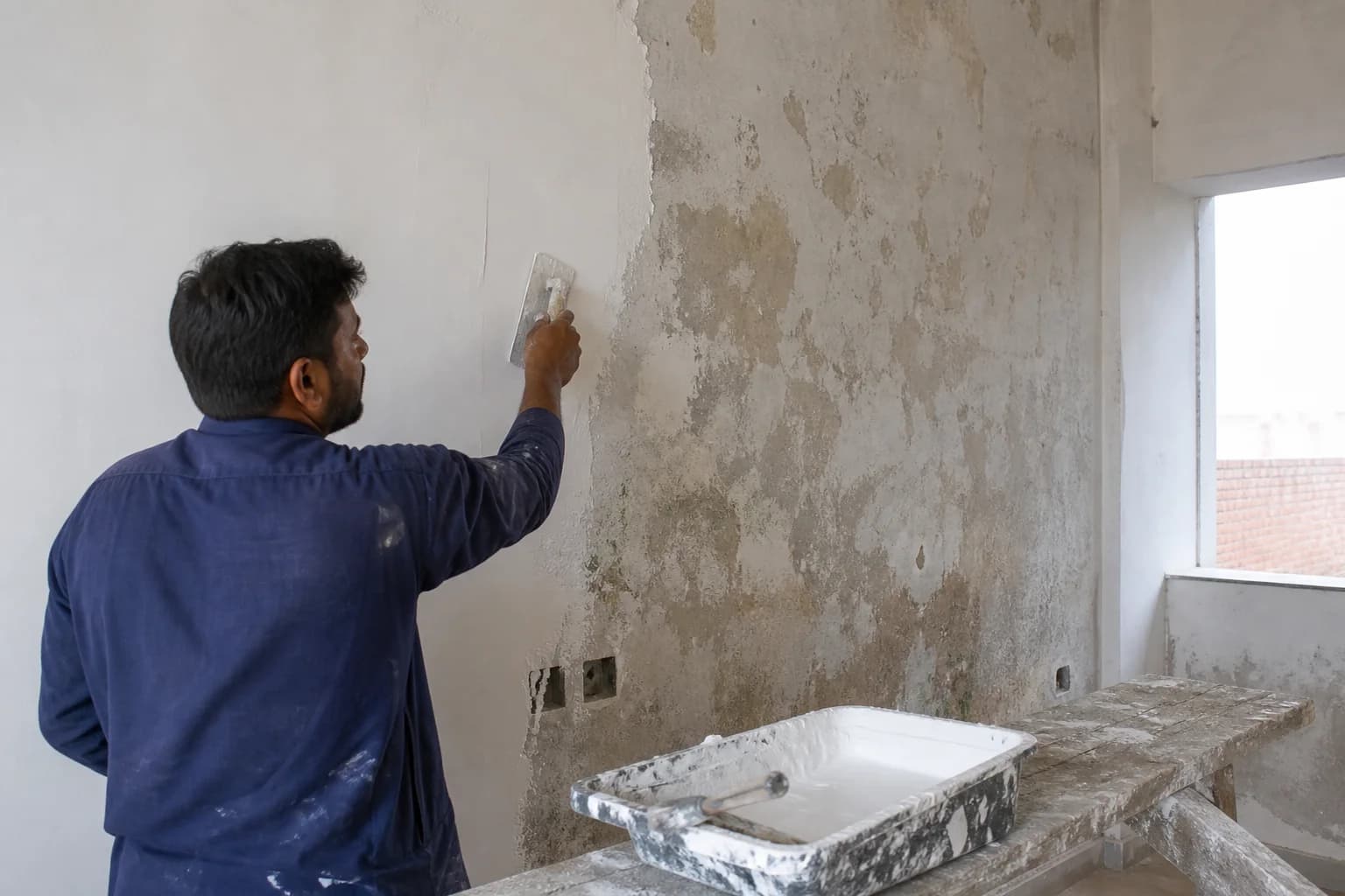 Damp wall treatment then paint Lahore