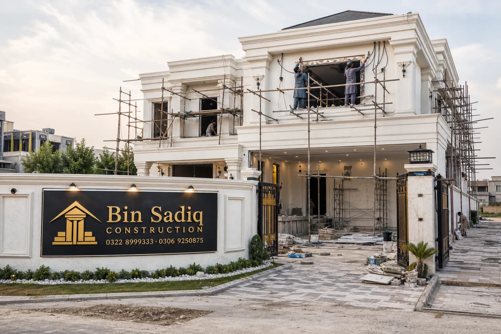1 kanal luxury house electrical works Lahore wide view