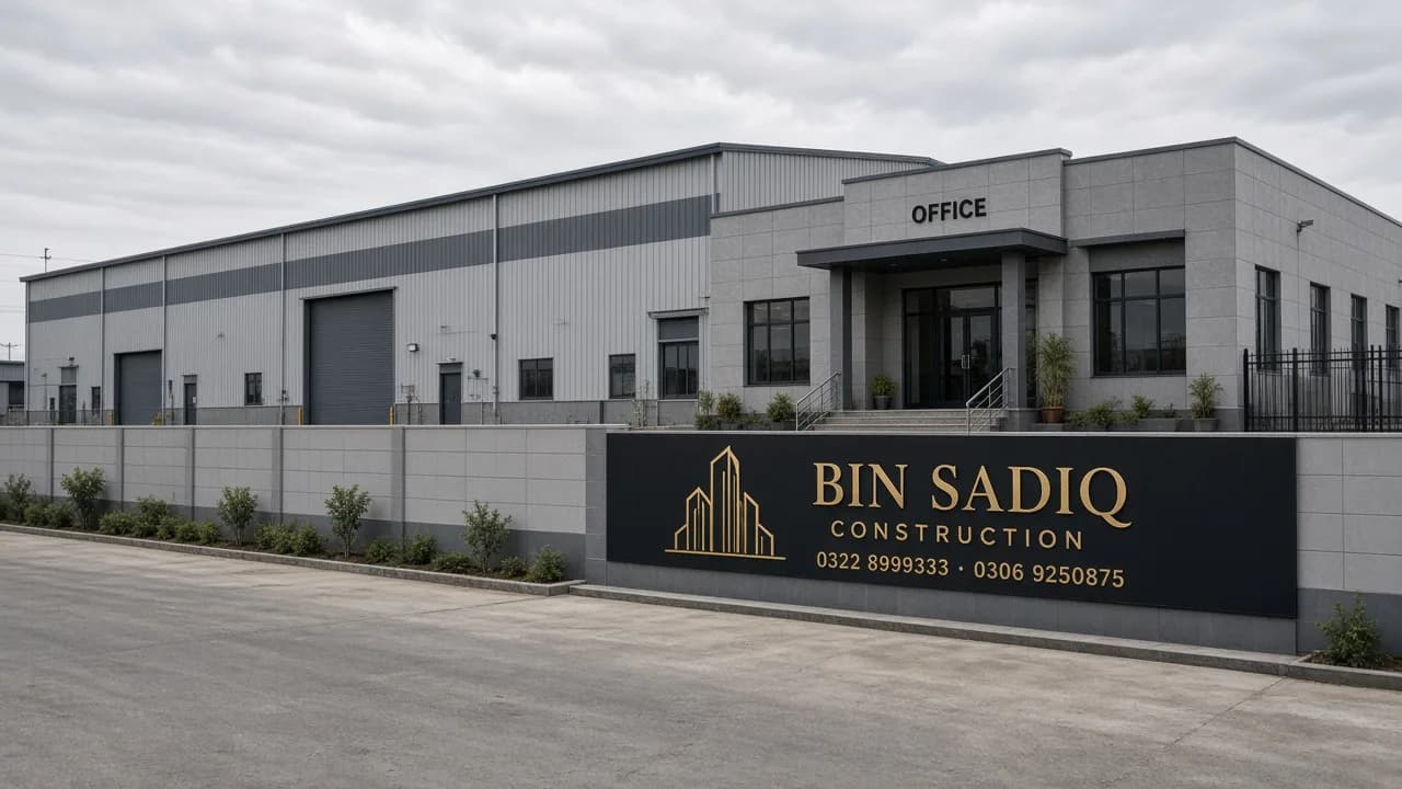 Factory Construction in Kala Shah Kaku Lahore — GT Road Warehouses, Godowns & PEB Halls — Bin Sadiq Construction Lahore