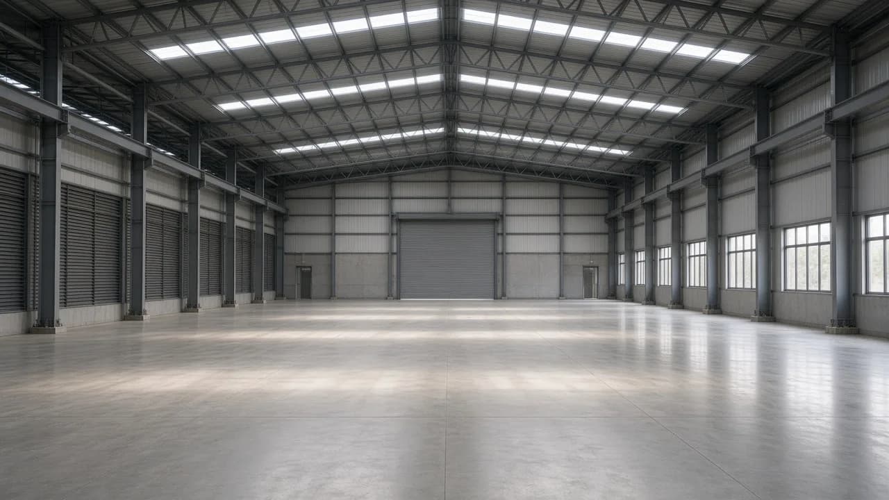 Finished warehouse interior Quaid-e-Azam Industrial Estate