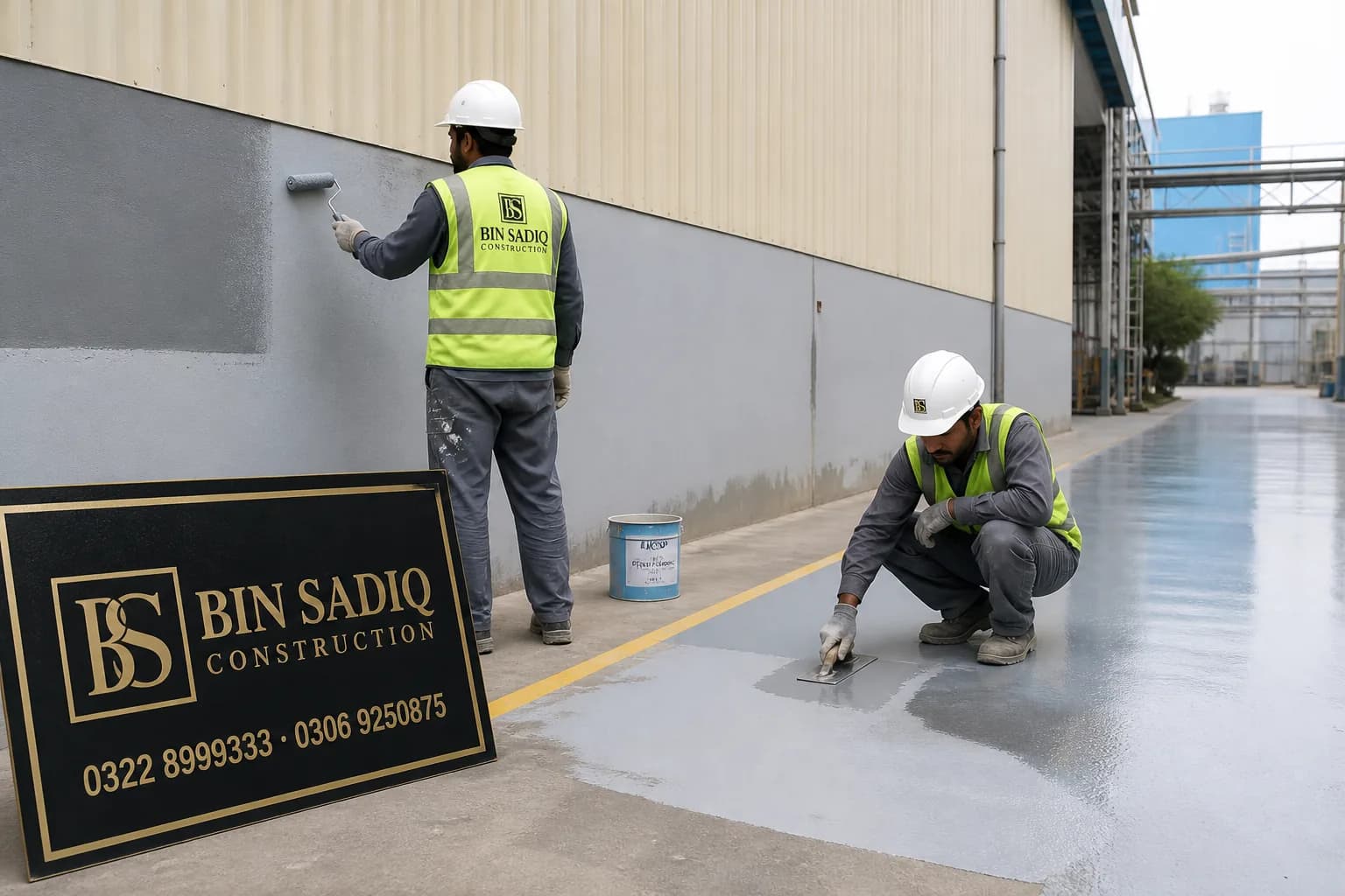 Factory floor and paint maintenance Lahore Bin Sadiq