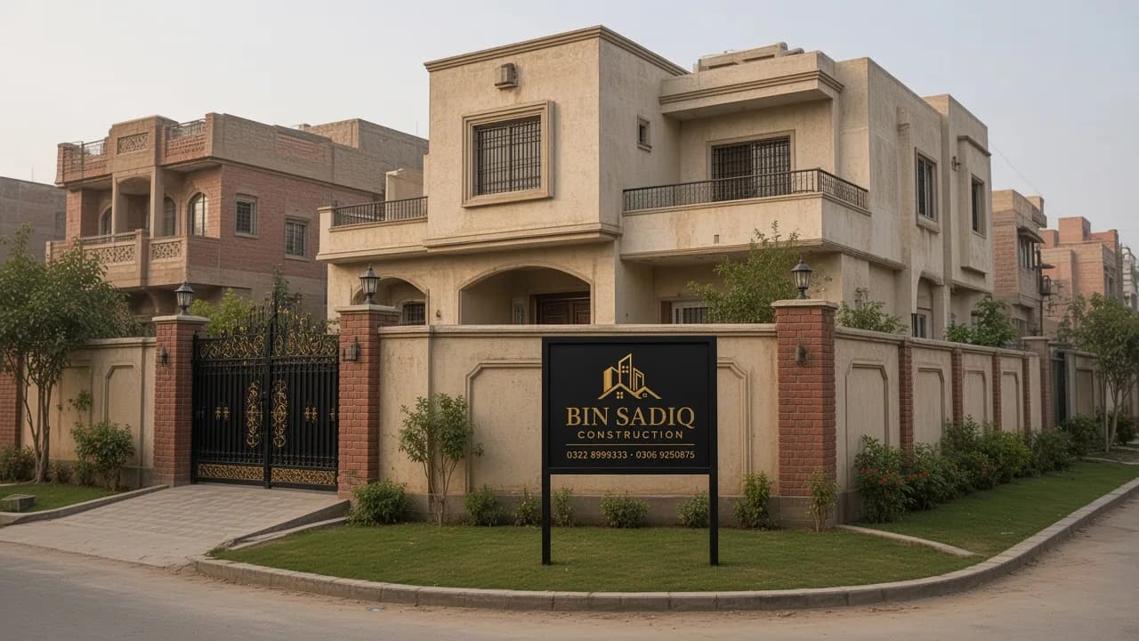 Finished house in Lahore society — house building contractor