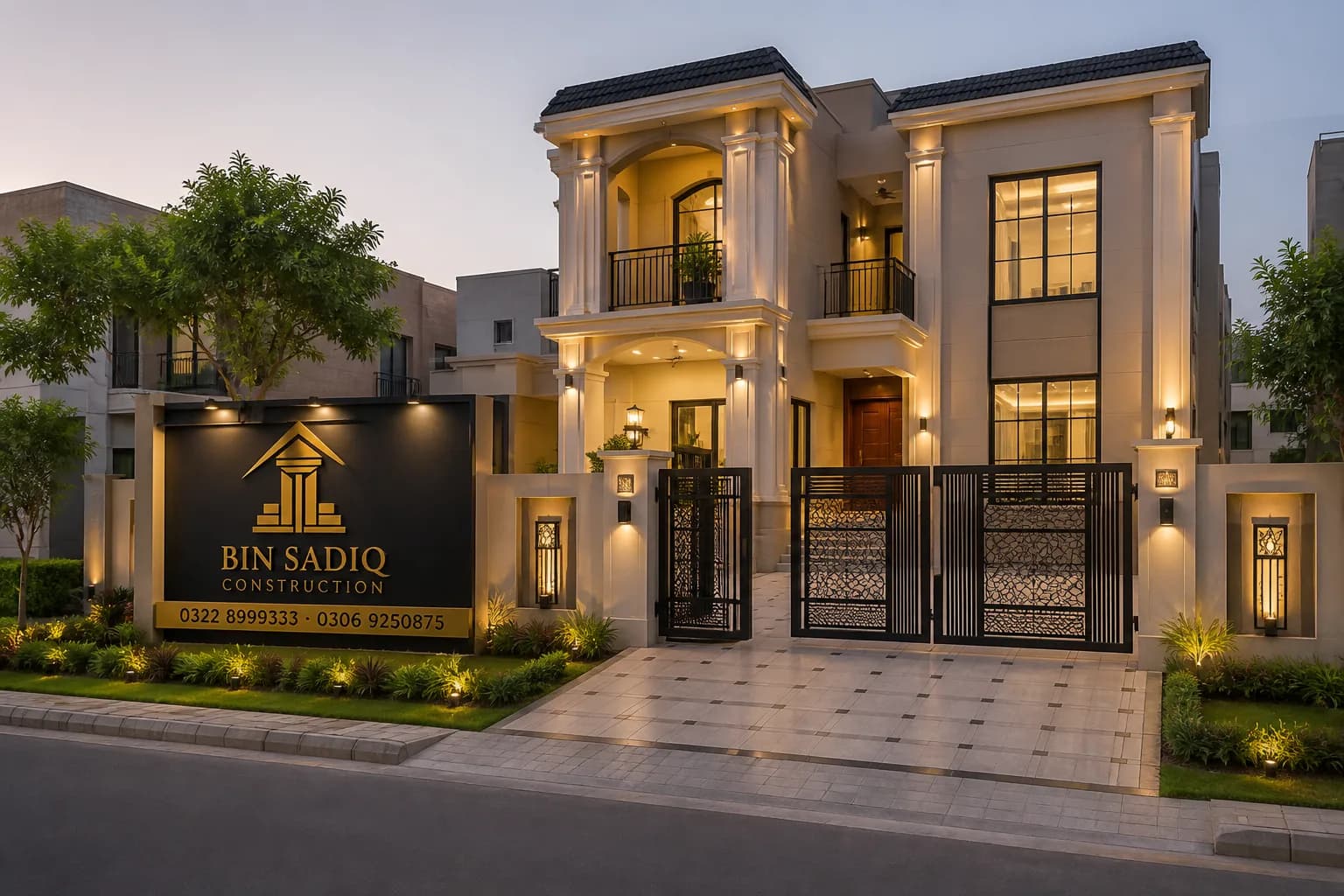 Luxury house construction Haroonabad 2026 — Model Avenue style villa