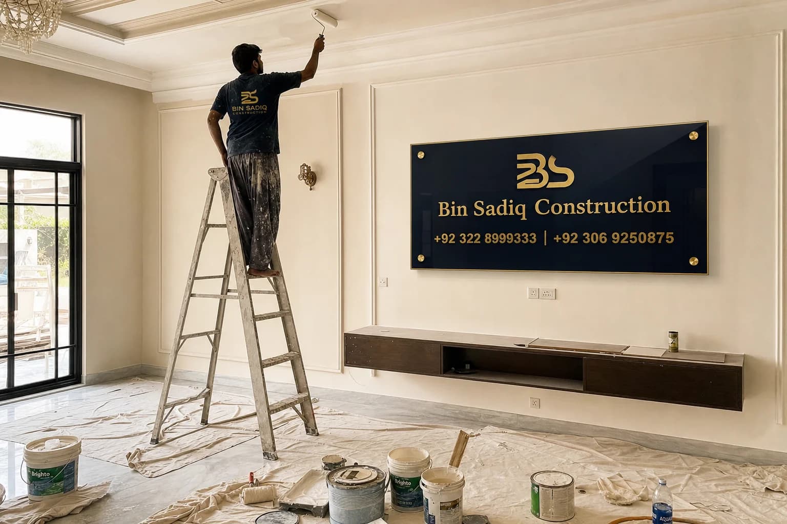 How to Hire a Paint Contractor in Lahore — Checklist, Paint Types & Red Flags — Bin Sadiq Construction Lahore