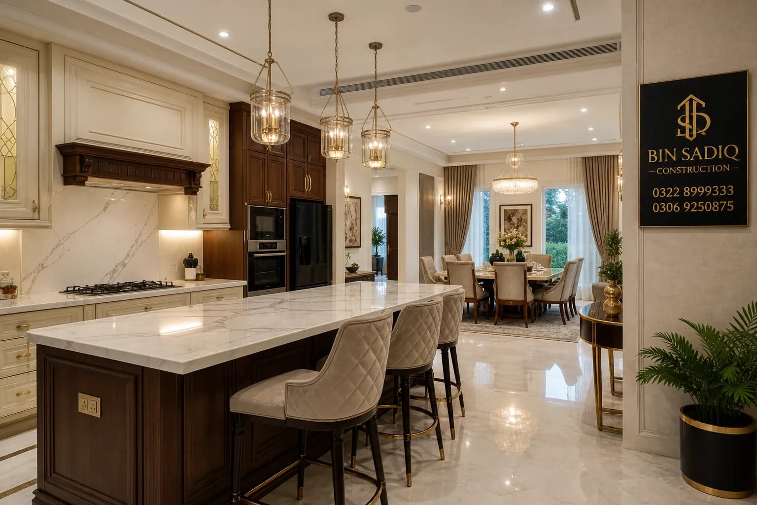 Luxury kitchen joinery interior finishing Lahore Bin Sadiq