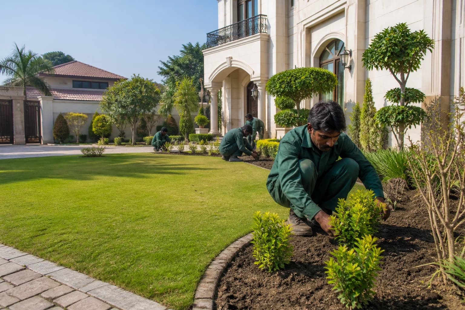 House lawn and plantation Lahore Bin Sadiq