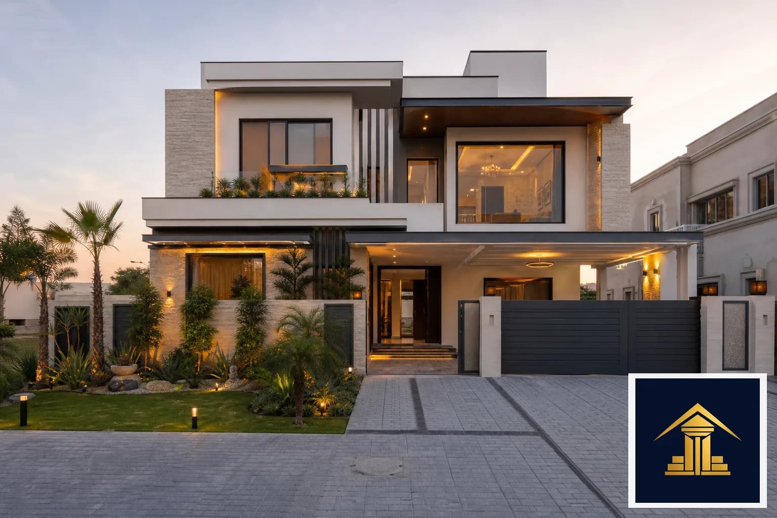 Luxury villa exterior DHA Lahore