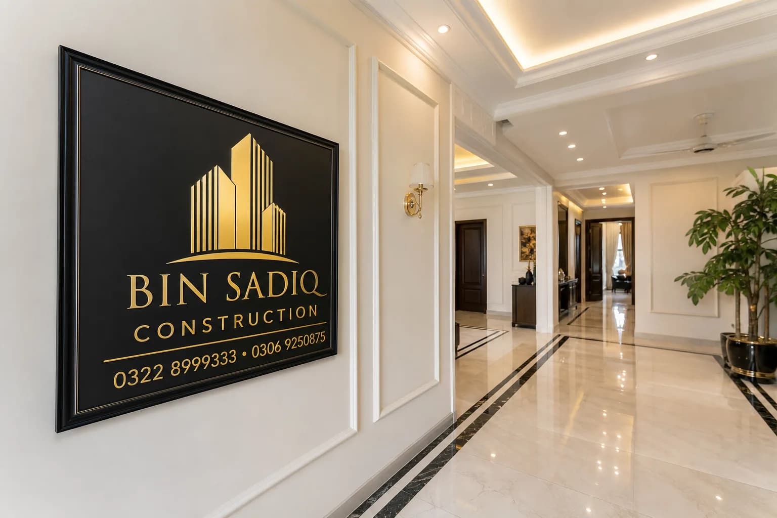 Modern ceiling tile craftsmanship luxury interior Lahore Bin Sadiq