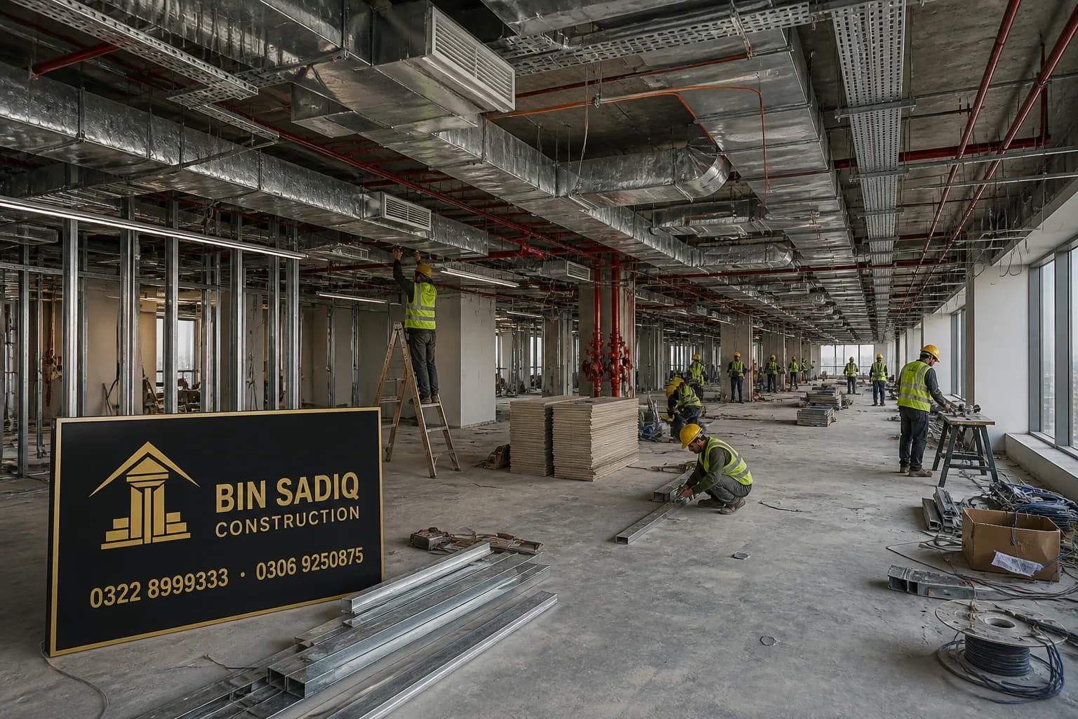 Commercial MEP fit-out Pakistan wide office floor Bin Sadiq
