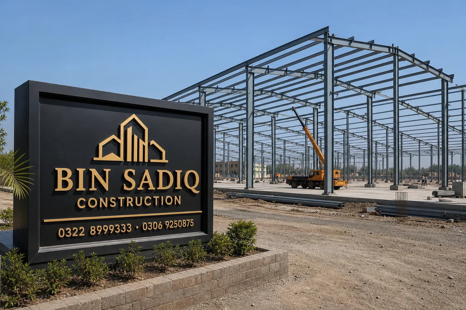 PEB & Steel Shed Contractor in Lahore — Warehouse & Factory Halls — Bin Sadiq Construction Lahore