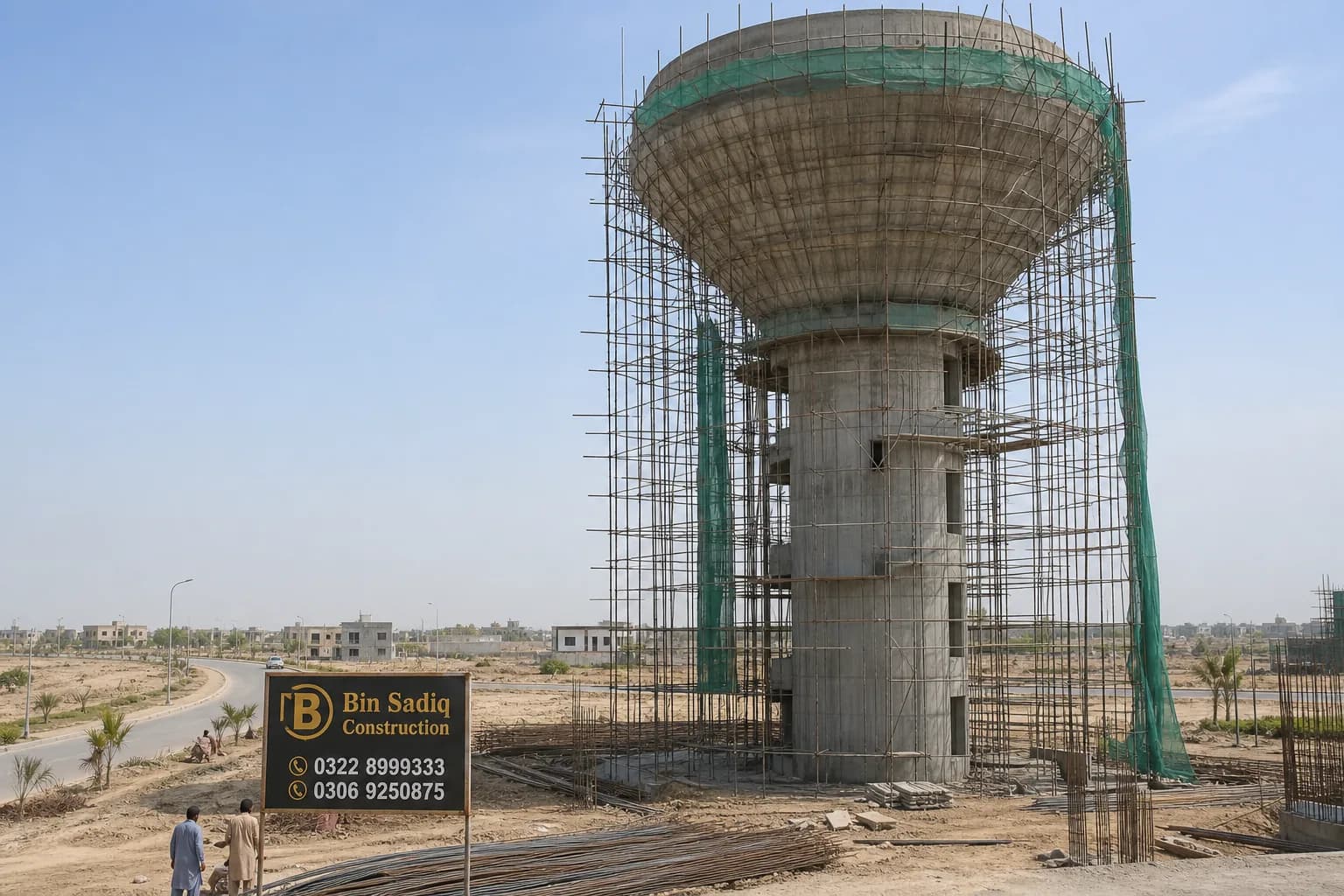 Society Water Tank Construction Company — Housing Scheme RCC Tanks Lahore — Bin Sadiq Construction Lahore