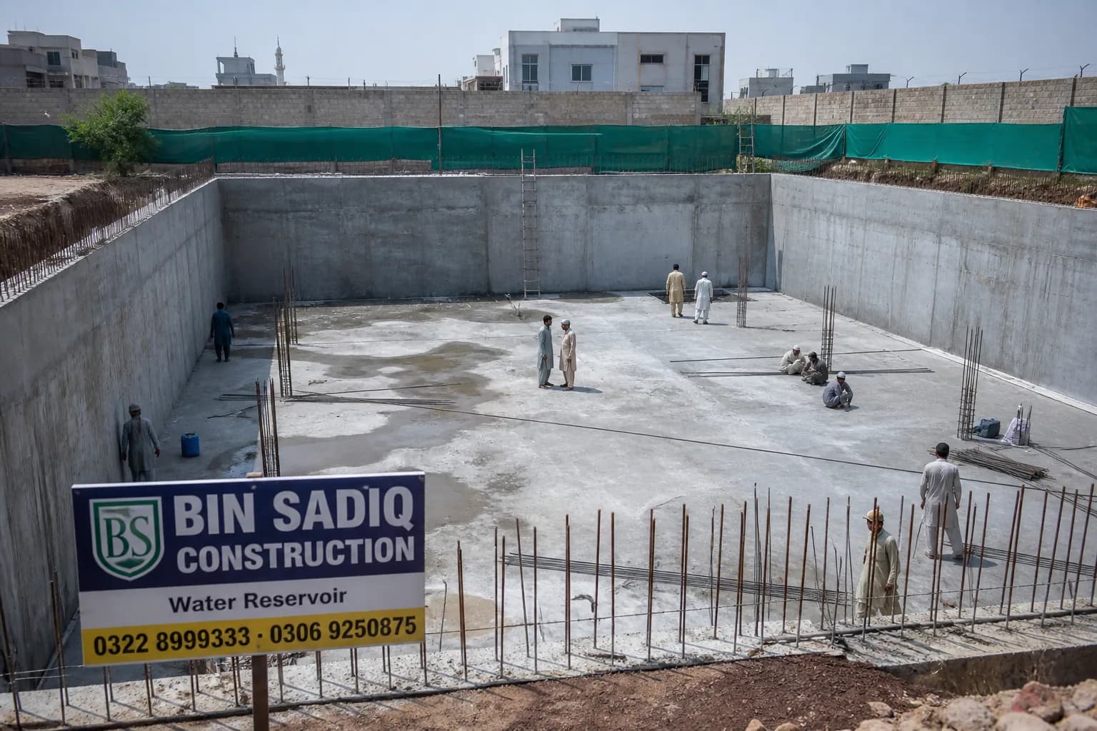Underground society water reservoir RCC Lahore Bin Sadiq