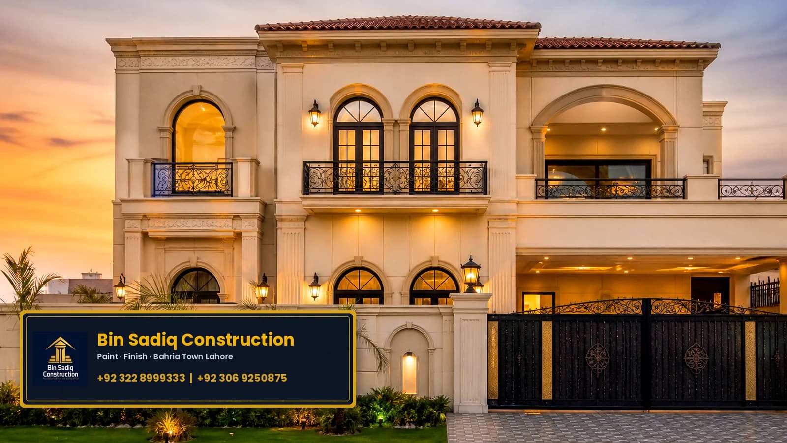 Exterior elevation weather coat painting Lahore with scaffolding
