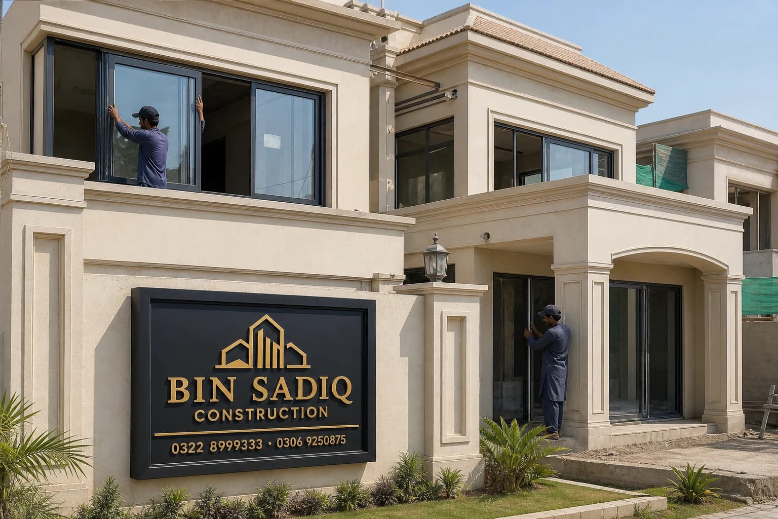 Aluminium & UPVC Windows Contractor Lahore — Sliding, Casement & Mesh — Bin Sadiq Construction Lahore