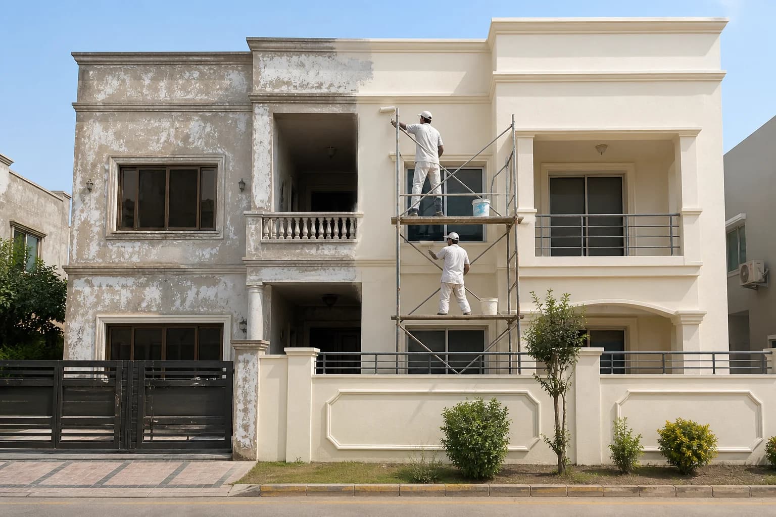 House Repaint & Renovation Painting Lahore — Old Home Refresh — Bin Sadiq Construction Lahore
