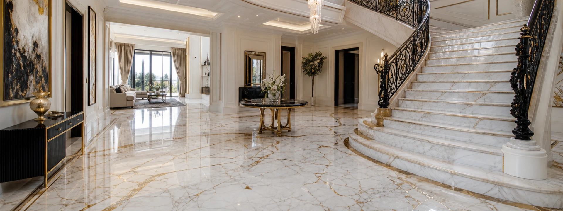Premium Marble Work — Bin Sadiq Construction Lahore
